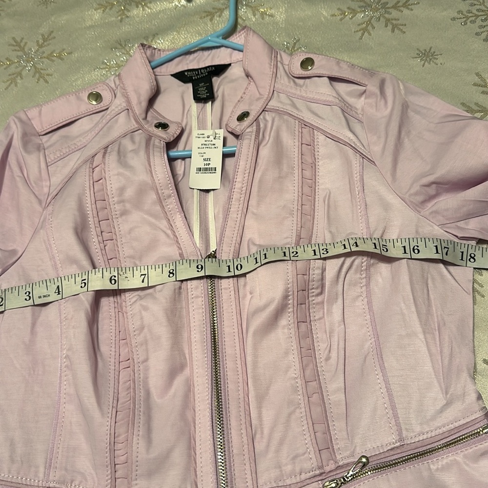 White House Black Market lavender jacket sz 10p color purple - Picture 8 of 11